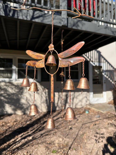 Dragonfly Wind Chime with Bells Handmade Decor