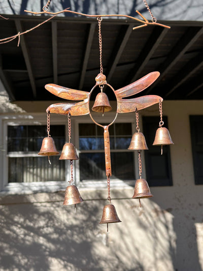 Dragonfly Wind Chime with Bells Handmade Decor