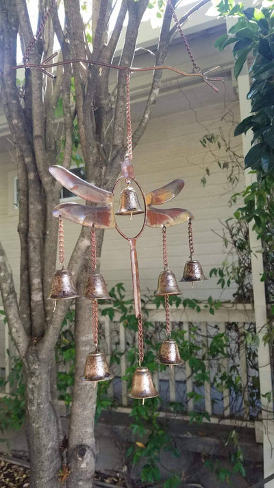 Dragonfly Wind Chime with Bells Handmade Decor