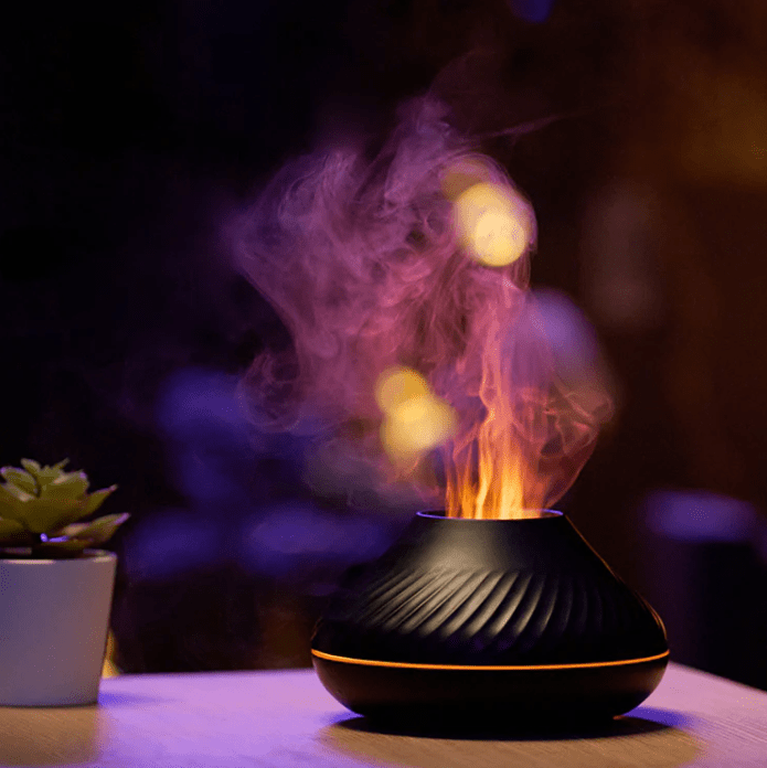 Volcano Flame Effect Air Humidifier and Aroma Diffuser