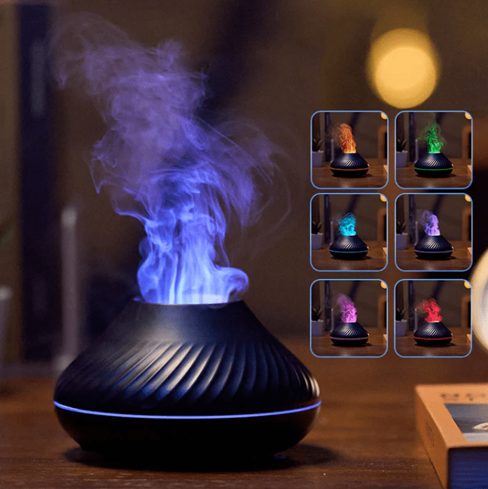 Volcano Flame Effect Air Humidifier and Aroma Diffuser