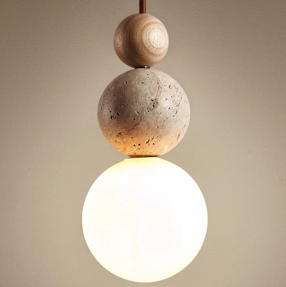 Natural Lava Stone Travertine Pendant Light