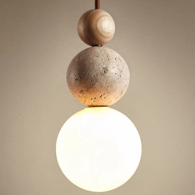 Natural Lava Stone Travertine Pendant Light