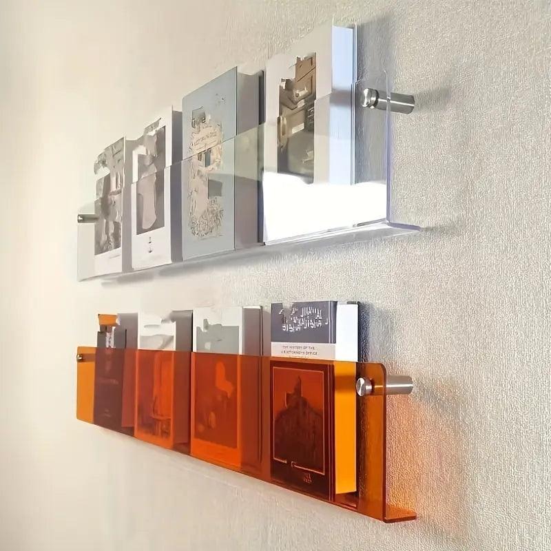 Wall-Mounted Decorative Book Shelf with Wooden Finish