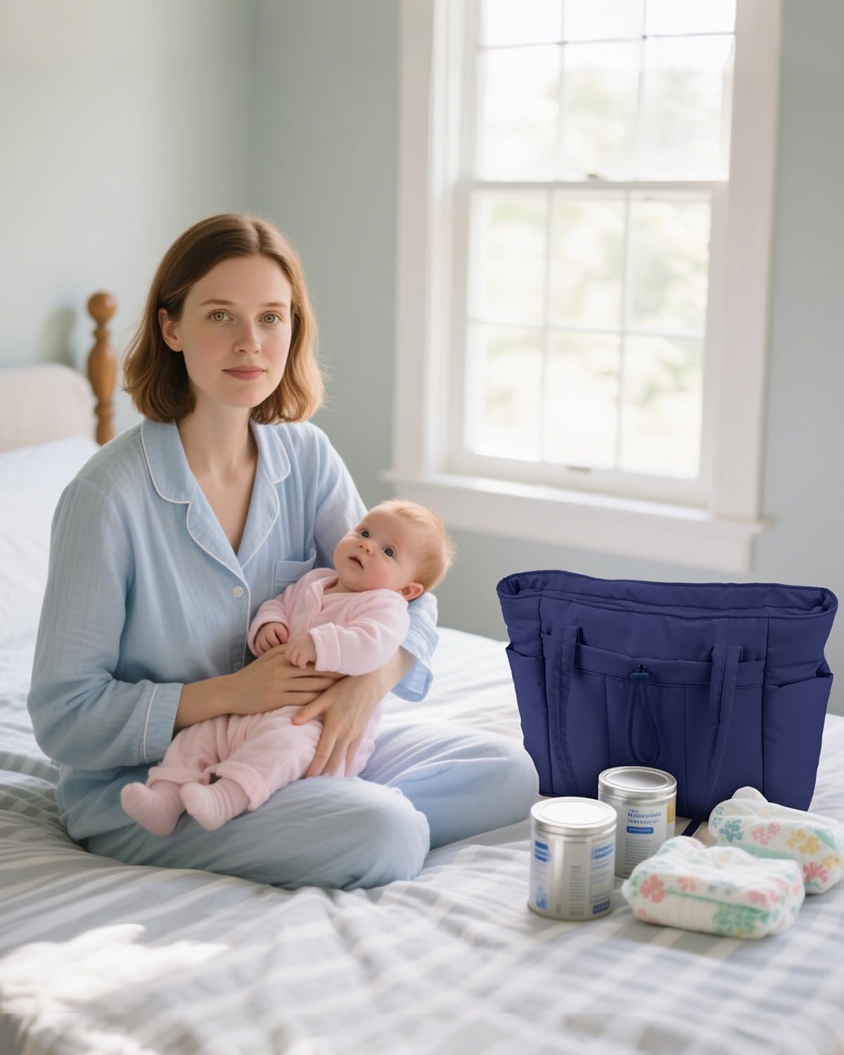 Quilted Puffer Tote Bag with Laptop Sleeve and Cup Holder