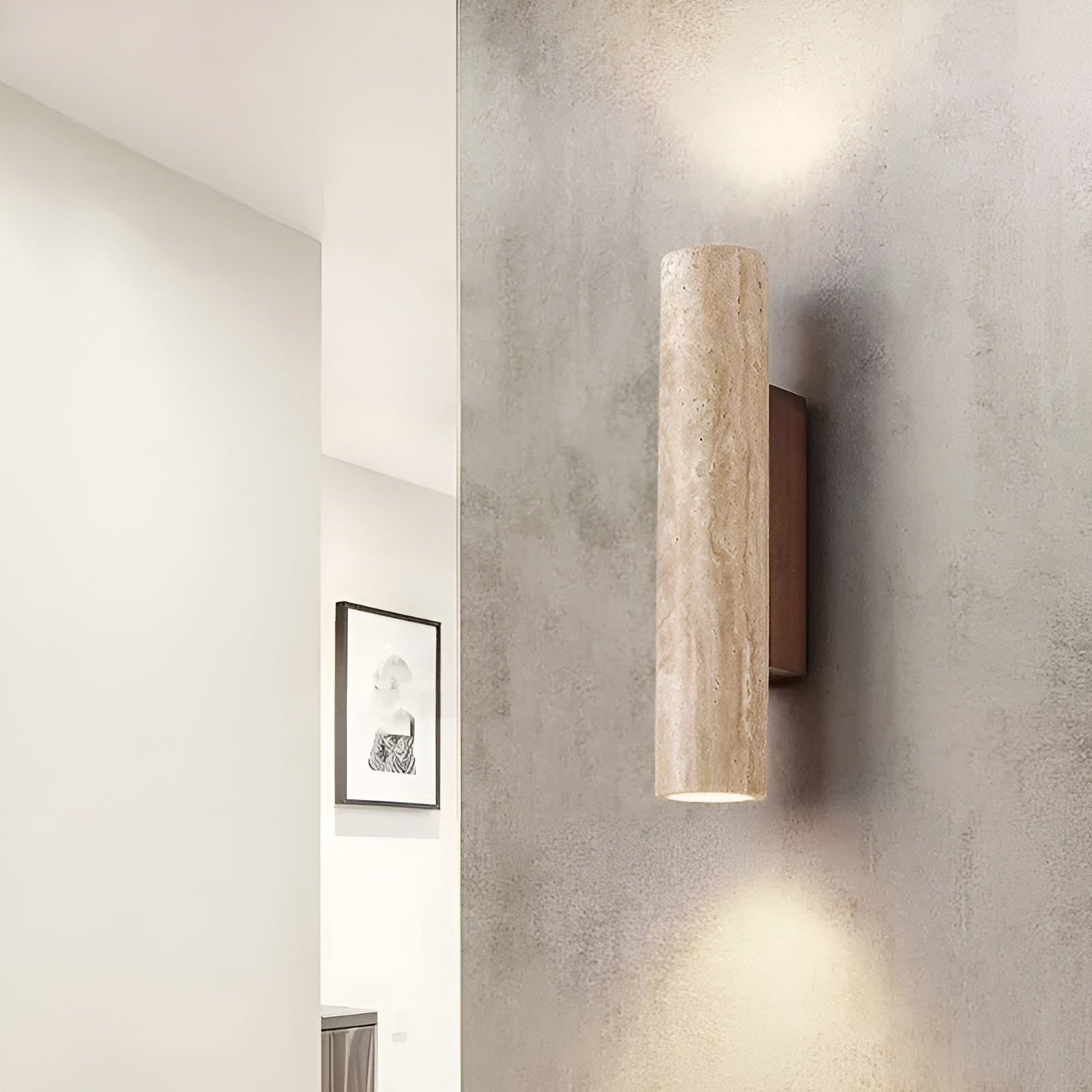 Travertine LED Wall Light – Wabi-Sabi Style Lamp