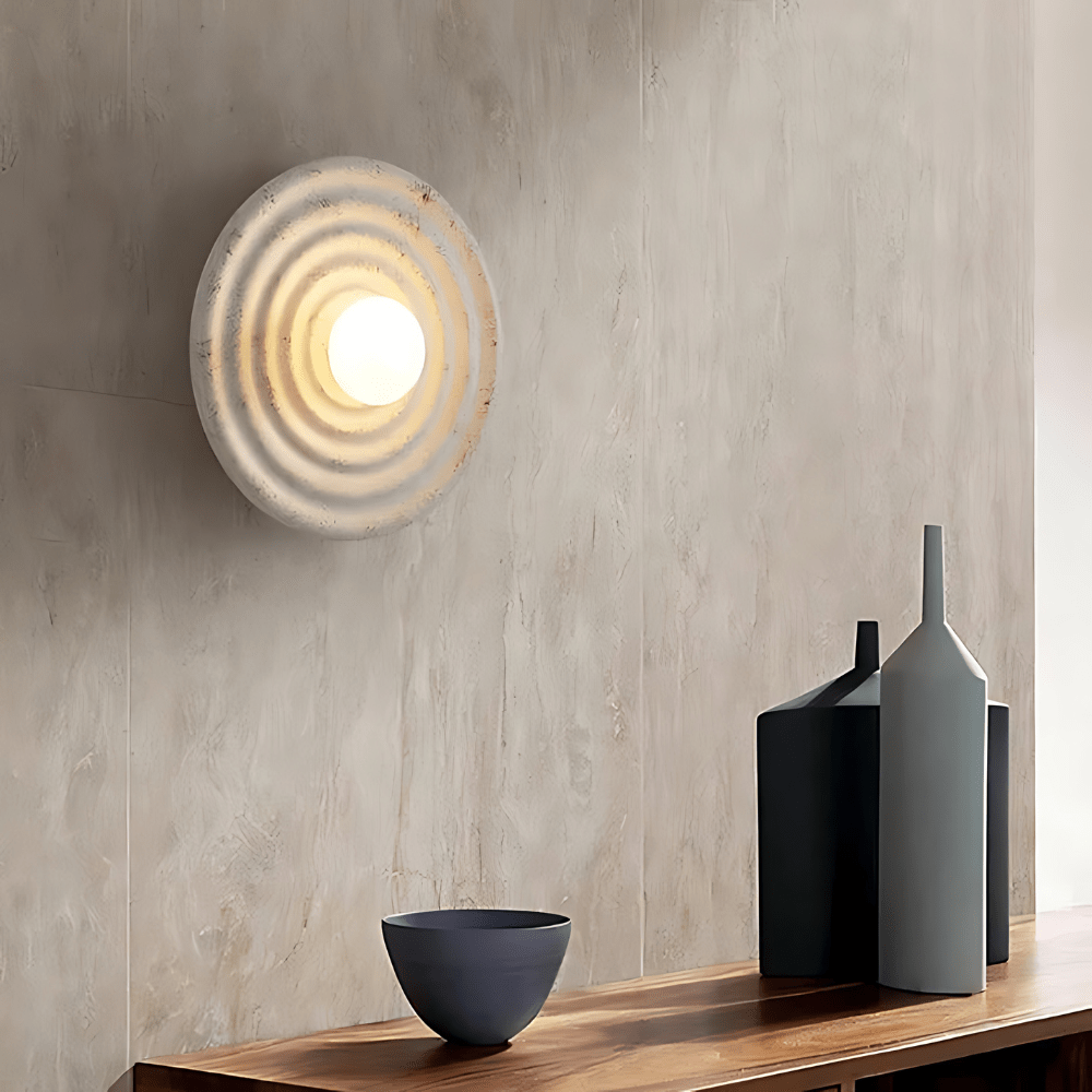 Wabi-Sabi Japandi Wall Lamp with Soft Ambient Light