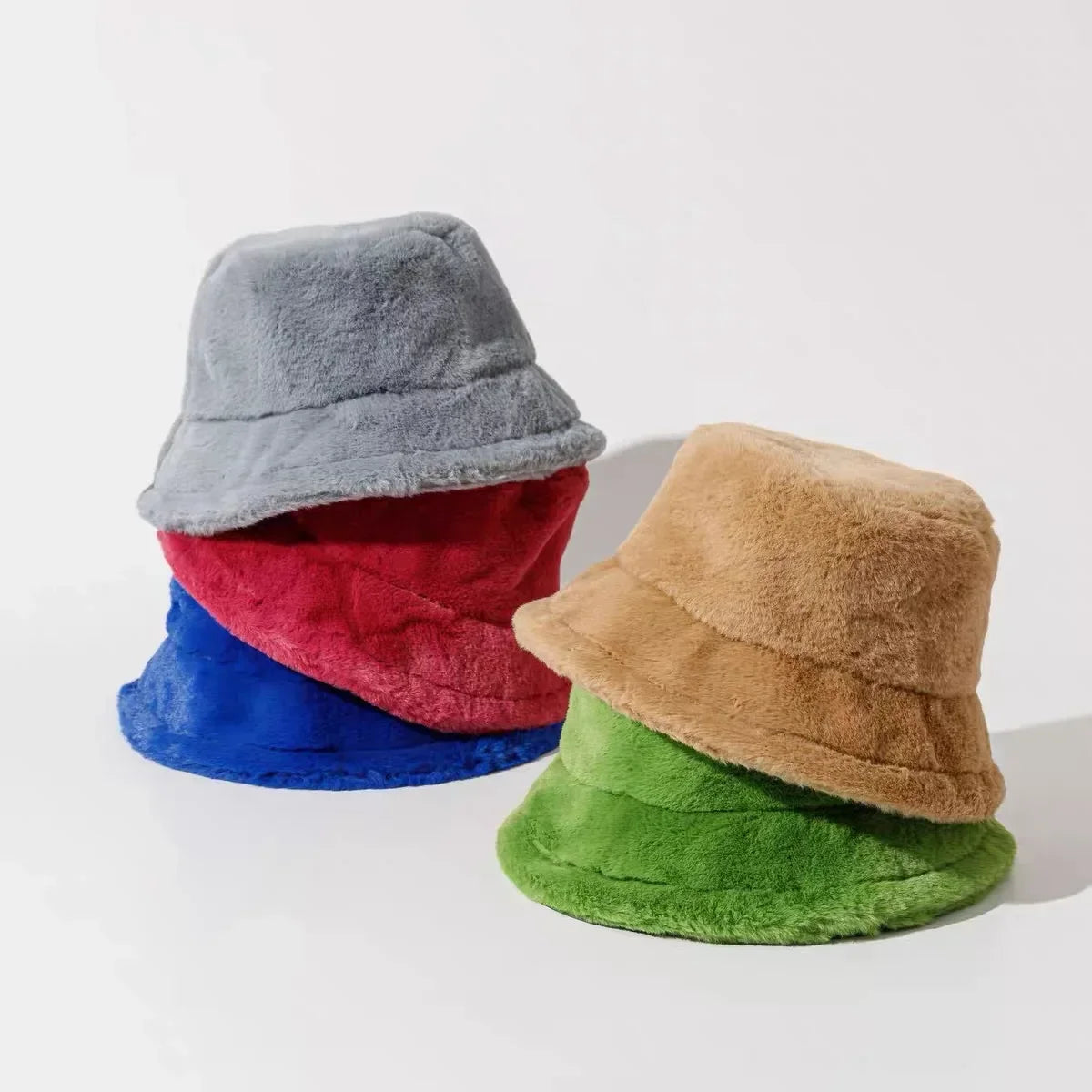 Women’s Faux Rabbit Fur Autumn Bucket Hat – Lorna