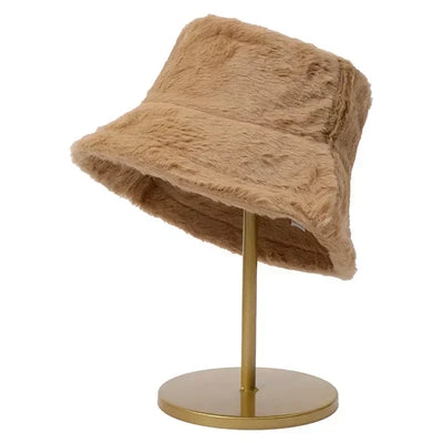 Women’s Faux Rabbit Fur Autumn Bucket Hat – Lorna