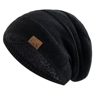 Luna Warm Winter Beanie – Soft Knit with Fleece Lining