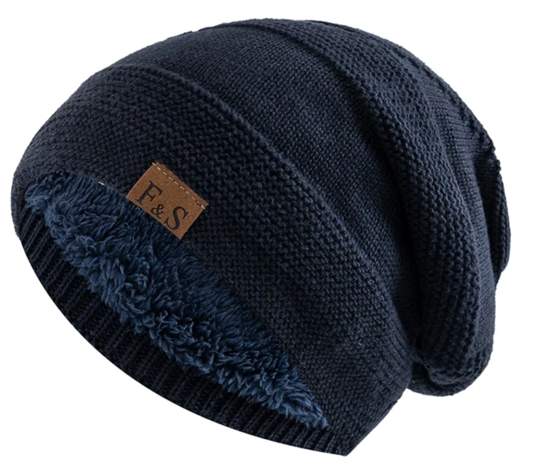 Luna Warm Winter Beanie – Soft Knit with Fleece Lining