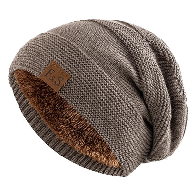 Luna Warm Winter Beanie – Soft Knit with Fleece Lining