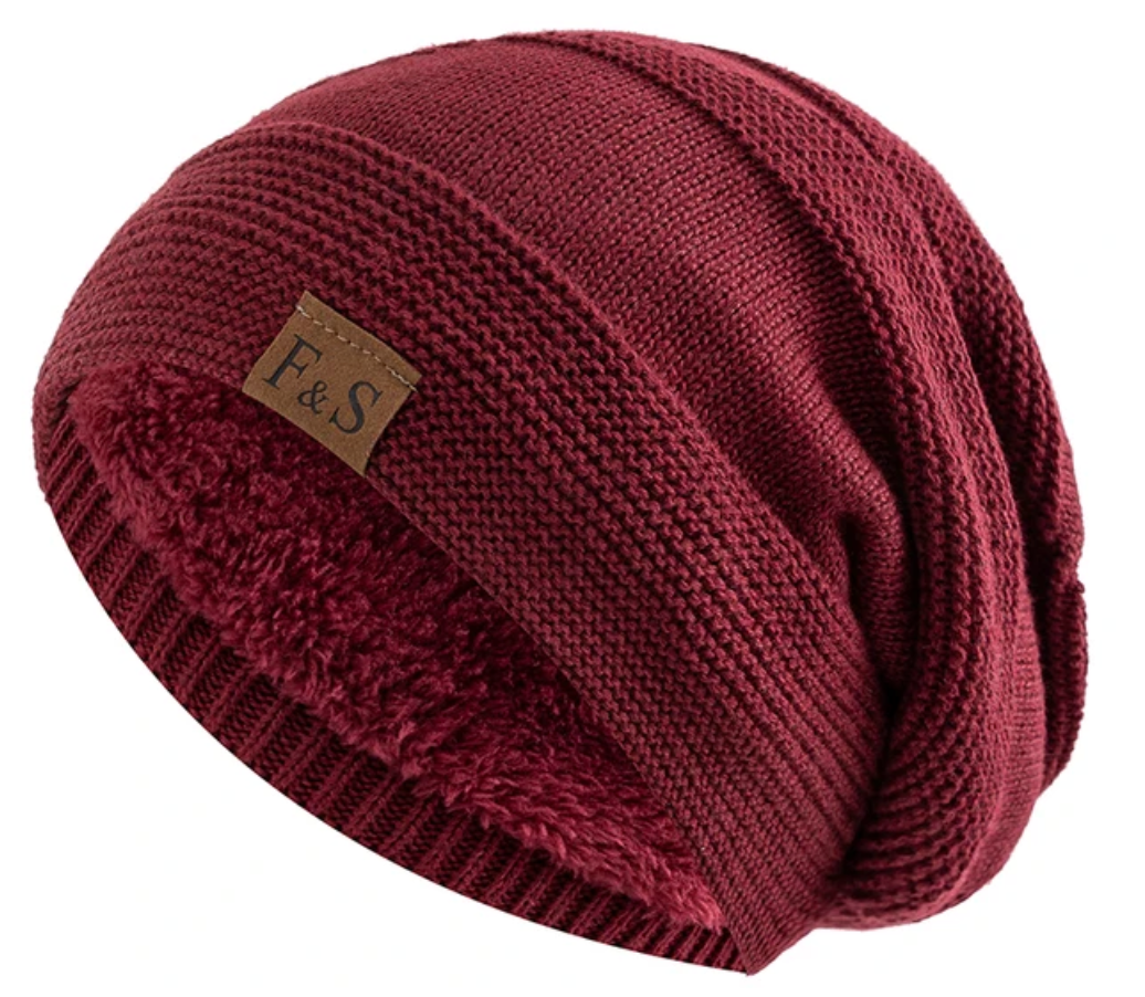 Luna Warm Winter Beanie – Soft Knit with Fleece Lining