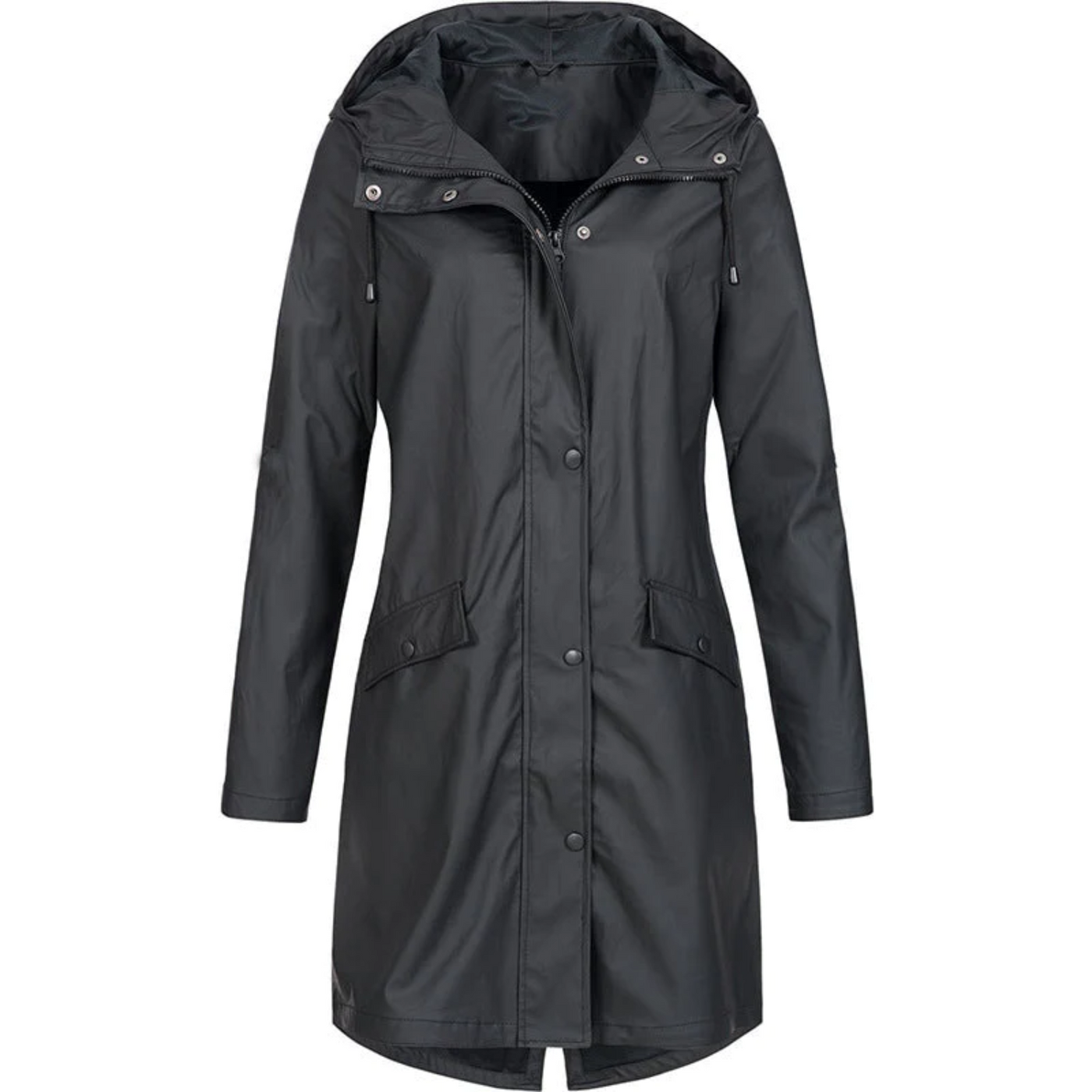Waterproof Long Women’s Raincoat Luna Hooded Lightweight Jacket
