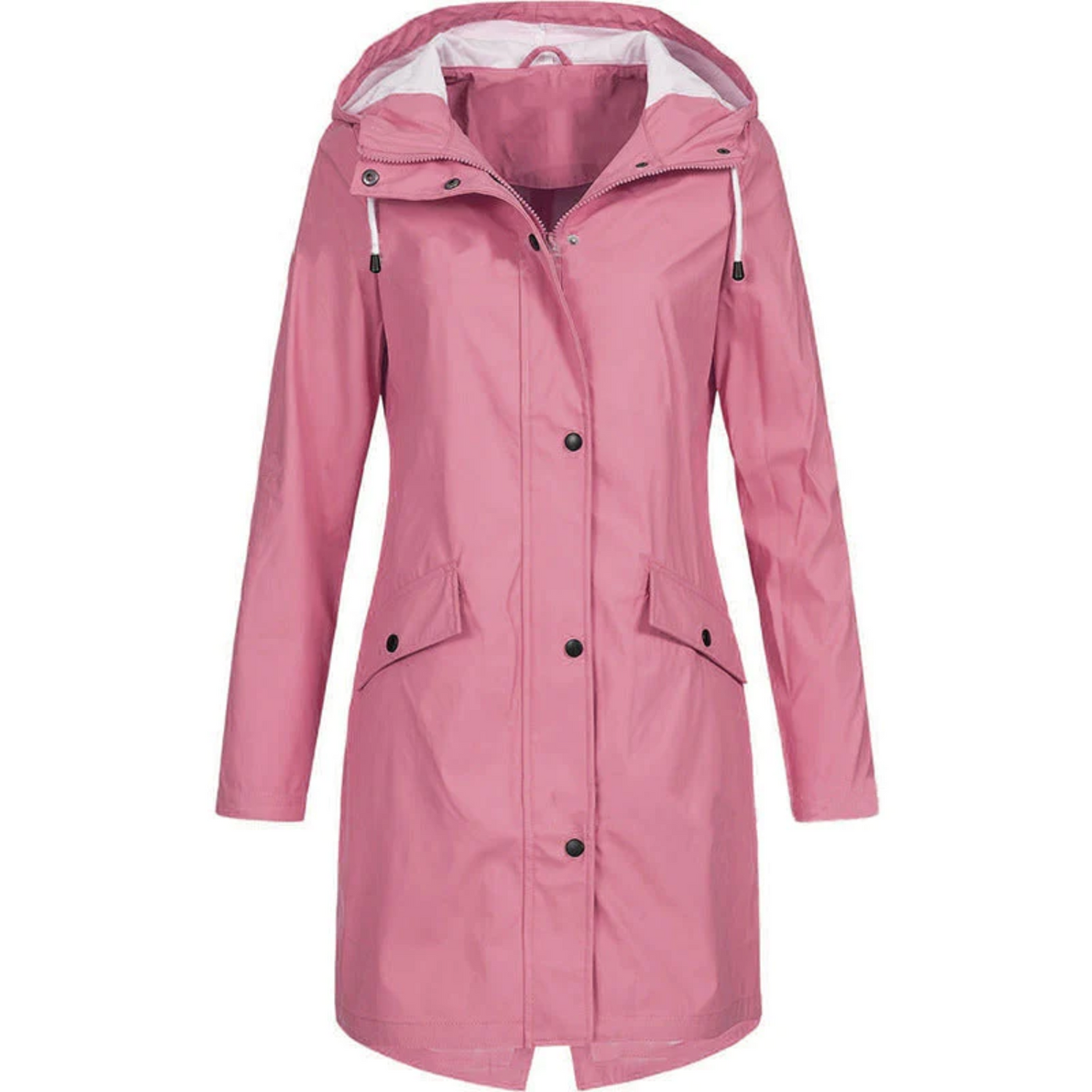 Waterproof Long Women’s Raincoat Luna Hooded Lightweight Jacket