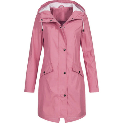 Waterproof Long Women’s Raincoat Luna Hooded Lightweight Jacket