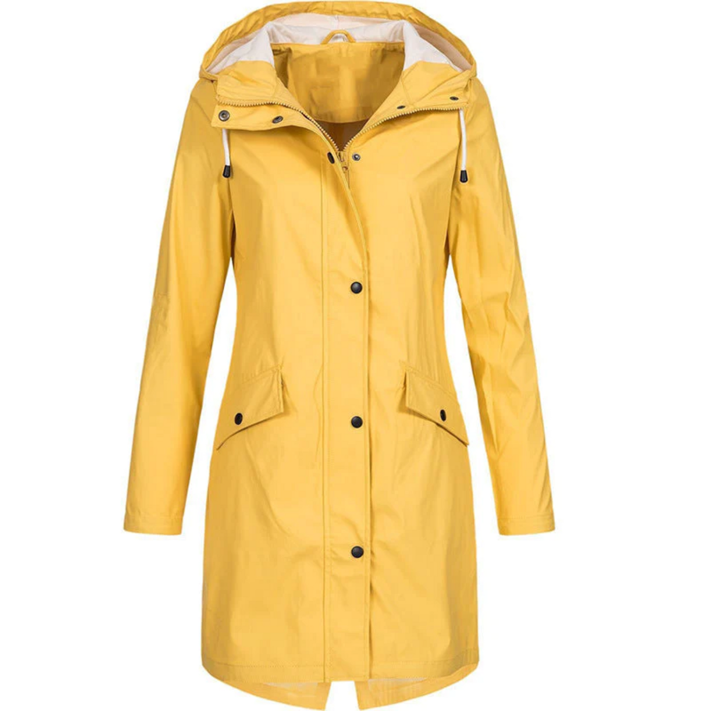 Waterproof Long Women’s Raincoat Luna Hooded Lightweight Jacket