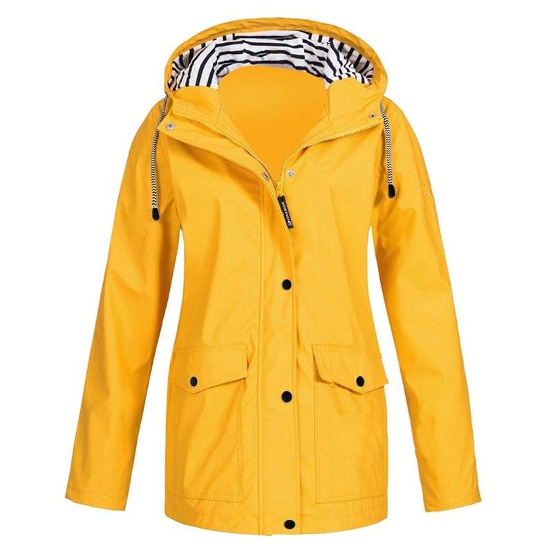 Waterproof Women’s Raincoat Lightweight Adjustable Stylish Jacket