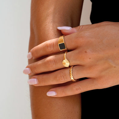 Gold Sun Signet Ring for Women – Solara Design