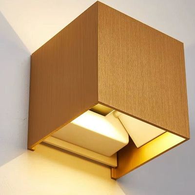 Weatherproof Cube Wall Light – Up Down LED Outdoor Lamp