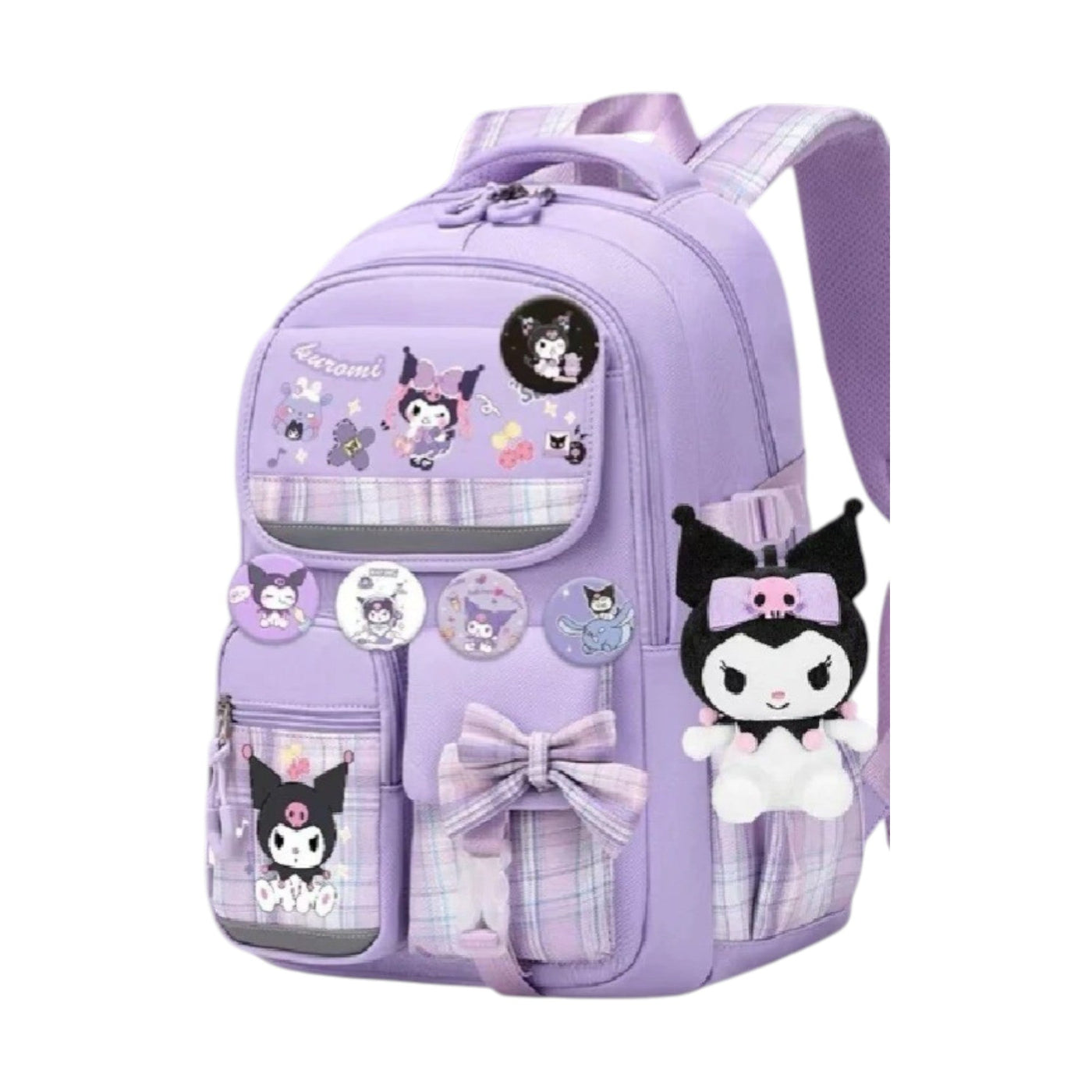 Kuromi – Lightweight School Backpack with Back Support for Girls – Grades 3 to 9