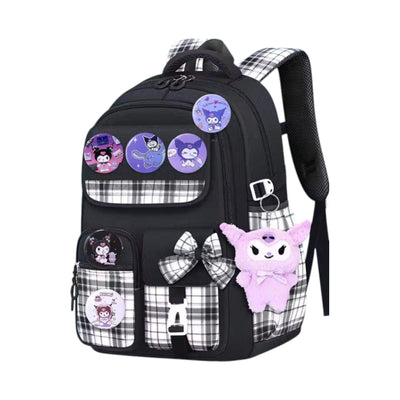 Kuromi – Lightweight School Backpack with Back Support for Girls – Grades 3 to 9