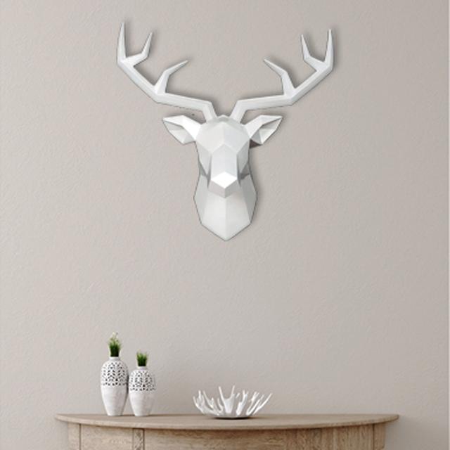 Large Nordic Deer Head 3D Wall Decor