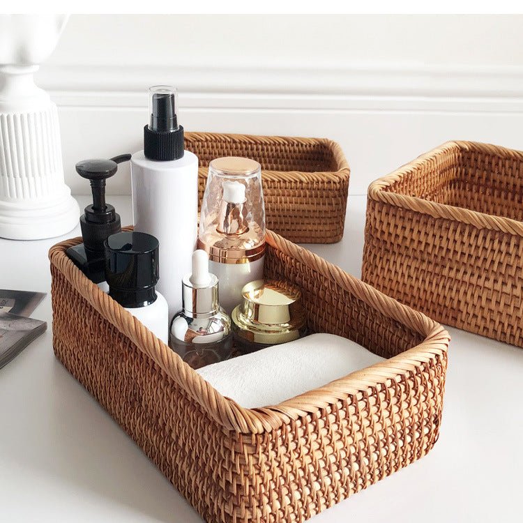 Naturéa Handmade Rattan Storage Baskets for Home Organization