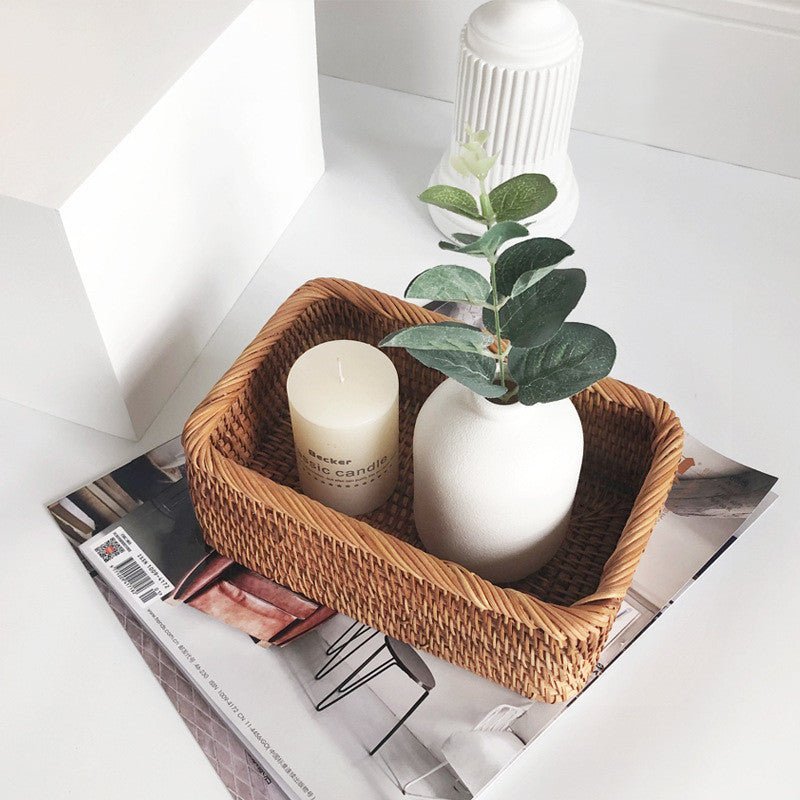 Naturéa Handmade Rattan Storage Baskets for Home Organization