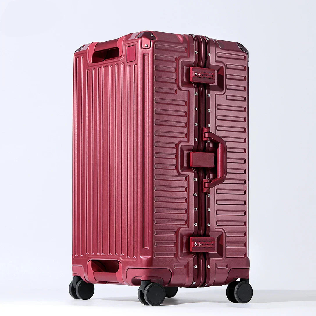 Lisbon Wide Handle Hard Shell Suitcase with 360° Spinner Wheels