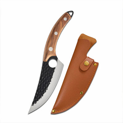Hand-Forged Huusk Chef Knife – Full Tang Steel