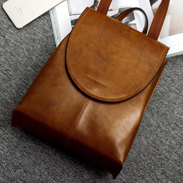 Women's Leather Backpack for Work and Travel