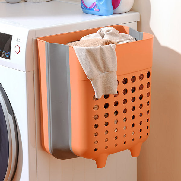 Wall-Mounted Collapsible Laundry Basket – Space-Saving Design