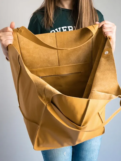 Maxine Beach Tote – Large PU Leather Summer Bag