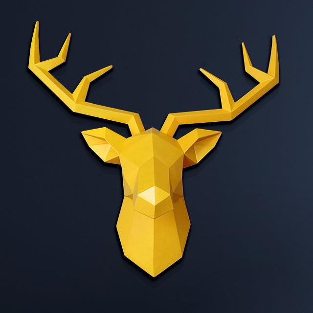 Large Nordic Deer Head 3D Wall Decor