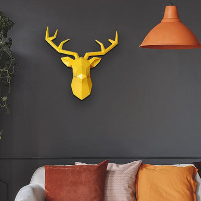 Large Nordic Deer Head 3D Wall Decor