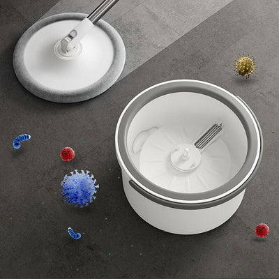 Self-Cleaning Spin Mop with Dual-Chamber Bucket