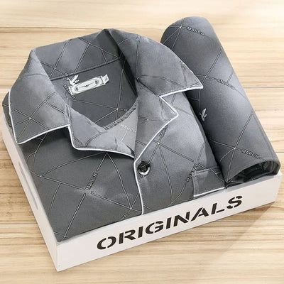 Men’s Button-Up Pajama Set – Soft & Breathable Sleepwear