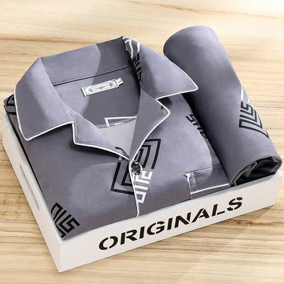 Men’s Button-Up Pajama Set – Soft & Breathable Sleepwear