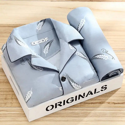 Men’s Button-Up Pajama Set – Soft & Breathable Sleepwear