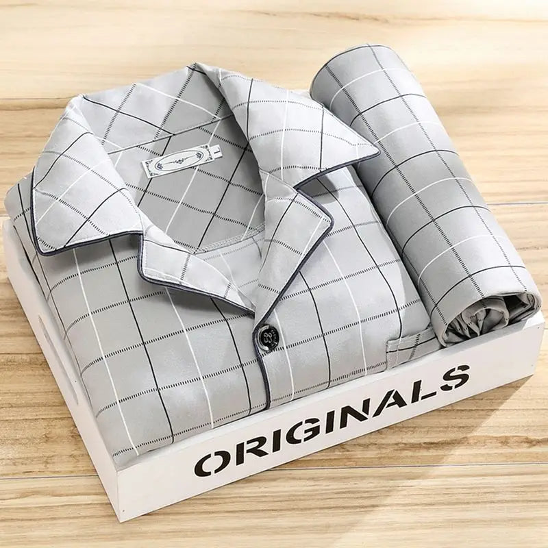 Men’s Button-Up Pajama Set – Soft & Breathable Sleepwear