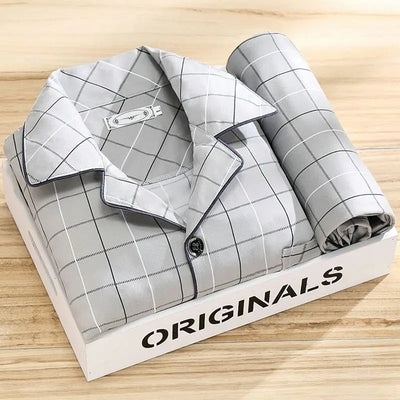 Men’s Button-Up Pajama Set – Soft & Breathable Sleepwear