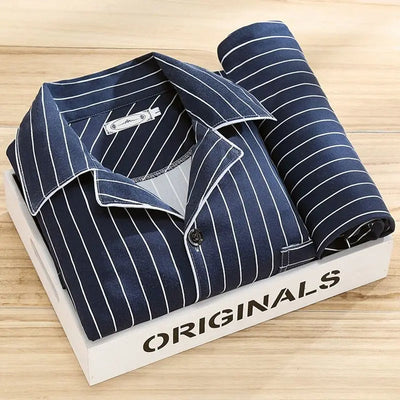 Men’s Button-Up Pajama Set – Soft & Breathable Sleepwear