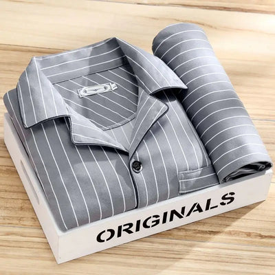 Men’s Button-Up Pajama Set – Soft & Breathable Sleepwear