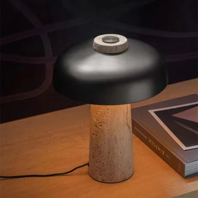 Travertine Stone Table Lamp with G9 Base
